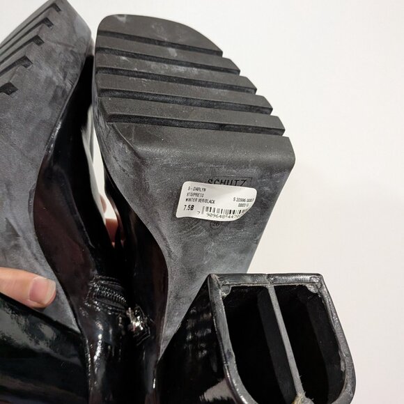 Schutz Darlyn Pleather Over the Knee Boots Black Size 7.5 - Picture 8 of 8